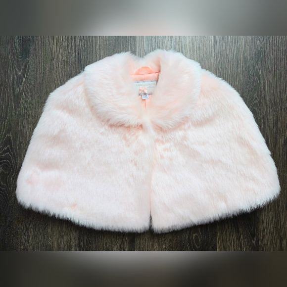 Janie and Jack Other - Janie & Jack "Blush Beauty" blush pink faux fur capelet